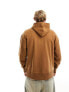 Tommy Jeans relaxed signature logo hoodie in khaki