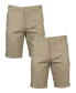 Фото #1 товара Men's Slim Fitting Cotton Flex Stretch Chino Shorts, Pack of 2