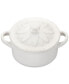 Stoneware 8 oz. Flower Mini Cocotte with Lid