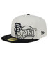 ფოტო #1 პროდუქტის Men's Cream/Black San Francisco Giants Lonestar 59FIFTY Fitted Hat