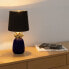 Navaris Table Lamp in Pineapple Design – 35 cm High – Decorative Ceramic Lamp for Bedside Table or Side Table – Decorative Lamp with E14 Thread in Silver/Black