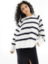 Фото #1 товара Barbour relaxed sweatshirt in white/navy stripe