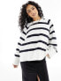 Barbour relaxed sweatshirt in white/navy stripe