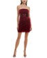 ფოტო #1 პროდუქტის Juniors' Rosette Applique Strapless Sheath Dress