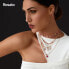 Elegant silver necklace with cubic zirconia RZCU65