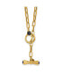 Diamond2Deal 18k Yellow Gold Sapphire Fancy Link 18" Toggle Necklace