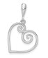 ფოტო #2 პროდუქტის Heart Charm in 14k White or Yellow Gold