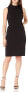 Tahari 258965 Women's Sleeveless Scuba Crepe Neck Tie Sheath Dress Black Size 2