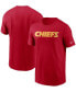 Фото #1 товара Men's Red Kansas City Chiefs Team Wordmark T-shirt