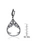 ფოტო #2 პროდუქტის Suzy Levian Sterling Silver Cubic Zirconia Large Intrinsic Open Art Earrings