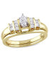ფოტო #1 პროდუქტის Certified Diamond (1/2 ct. t.w.) Marquise and Princess-Shape Bridal Set in 14k Yellow Gold