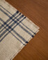 Checked linen placemat