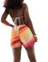 In The Style x Perrie Sian exclusive semi sheer beach shorts in orange ombre