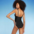 Фото #3 товара Women's Mesh Front One Piece Swimsuit - Shade & Shore Black XL