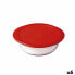 Круглая коробочка для завтраков с крышкой Ô Cuisine Cook&store Ocu Красный 2,3 L 27 x 24 x 8 cm Cтекло Силикон (6 штук)