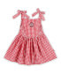 Girls Toddler Scarlet Ohio State Buckeyes Teagan Gingham Sleeveless Dress