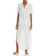 Aqua Button 298835 Women Front Maxi Swim Cover-Up Swimwear Size L