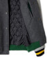 Фото #2 товара Men's Colorblocked Striped-Trim Varsity Jacket
