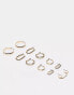 Фото #1 товара ALDO carenalieta pack of 6 multi hoop earrings in silver