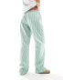 Фото #5 товара Cotton On boxer style pyjama trousers in green stripe