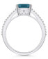 ფოტო #3 პროდუქტის London Blue Topaz and Diamond Accent Ring in 14K White Gold