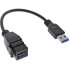 Фото #2 товара InLine USB 3.2 Gen1 adapter cable - USB A male / Keystone female - 0.2m