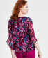 Women's Floral-Print Ruffle-Sleeve Blouse