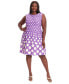 Фото #1 товара Plus Size Polka-Dot Fit & Flare Dress