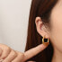 Фото #2 товара Charming gold-plated earrings with a wavy design