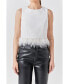 ფოტო #1 პროდუქტის Women's Feather Trim Top