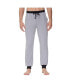 ფოტო #1 პროდუქტის Men's Heat Retaining Contrast Trim Pajama Pants