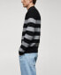 ფოტო #3 პროდუქტის Men's Striped Perkins Collar Sweater