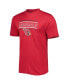 ფოტო #4 პროდუქტის Men's Cardinal, Black Arizona Cardinals Badge Top and Pants Sleep Set