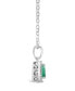 ფოტო #2 პროდუქტის Emerald (3/8 ct. t.w.) and Diamond Accent Pendant Necklace in Sterling Silver