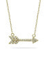 Cubic Zirconia Arrow Necklace in 18k Gold Plated Sterling Silver or Sterling Silver