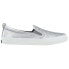 Фото #1 товара Sperry Crest Twin Gore Metallic Slip On Womens Silver Sneakers Casual Shoes STS