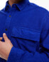 Фото #2 товара ASOS DESIGN oversized boxy diagonal cord shirt in cobalt blue