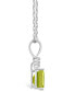 ფოტო #5 პროდუქტის Peridot (1-1/10 ct. t.w.) and Diamond Accent Pendant Necklace in 14K Yellow Gold or 14K White Gold