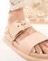 Фото #8 товара ASOS DESIGN Frozen double strap slider in beige