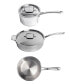 Фото #1 товара Professional Tri-Ply 18/10 Stainless Steel 5 Piece Starter Cookware Set