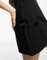 Stradivarius cargo cami mini dress in black