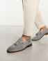 ASOS DESIGN loafers in dark grey suede with natural sole