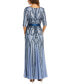 ფოტო #2 პროდუქტის Women's Sequinned Long Fit & Flare Dress