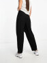 ASOS DESIGN Tall tapered tailored trouser with turn up hem in black