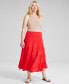 ფოტო #1 პროდუქტის Women's Pull-On Tiered Maxi Skirt