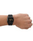 Men's Cliffhanger Chronograph Black Leather Watch 40mm