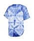 ფოტო #2 პროდუქტის Women's Royal in State Warriors Tournament Raglan Oversized Tie-Dye V-Neck T-Shirt