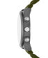 ფოტო #3 პროდუქტის Men's Three Hand Green Silicone Watch 45mm Gift Set