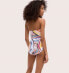 Фото #2 товара Kate Spade New York 263929 Women's Molded Bandeau One Piece Swimsuit Size M