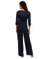 ფოტო #2 პროდუქტის Women's Faux-Wrap Wide-Leg Jumpsuit